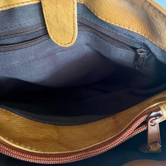 Vintage Leather Loft-marbled handmade tan leather satchel bag in great condition - Picture 9 of 10